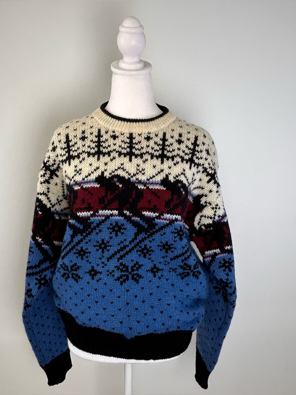 Vintage Aeropostale Shetland Wool Nordic Ski Sweater Men’s M Unisex